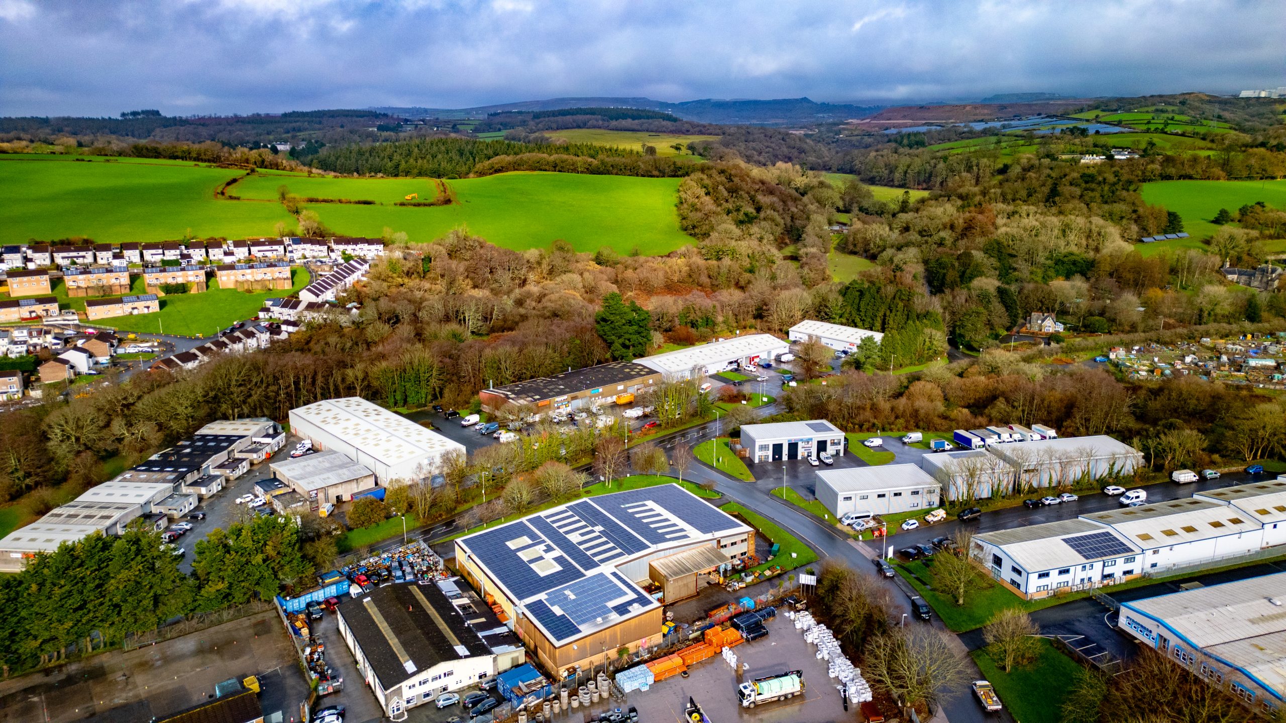 Solar panel installation at Aldermans in Plymouth